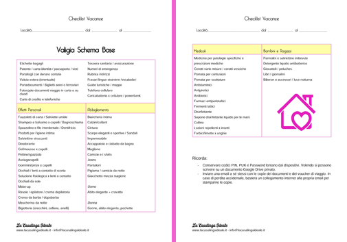 checklist vacanze