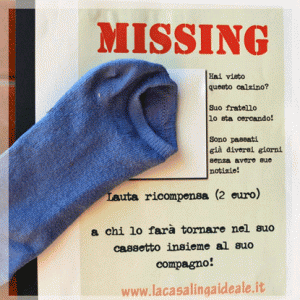 missing calzino spaiato